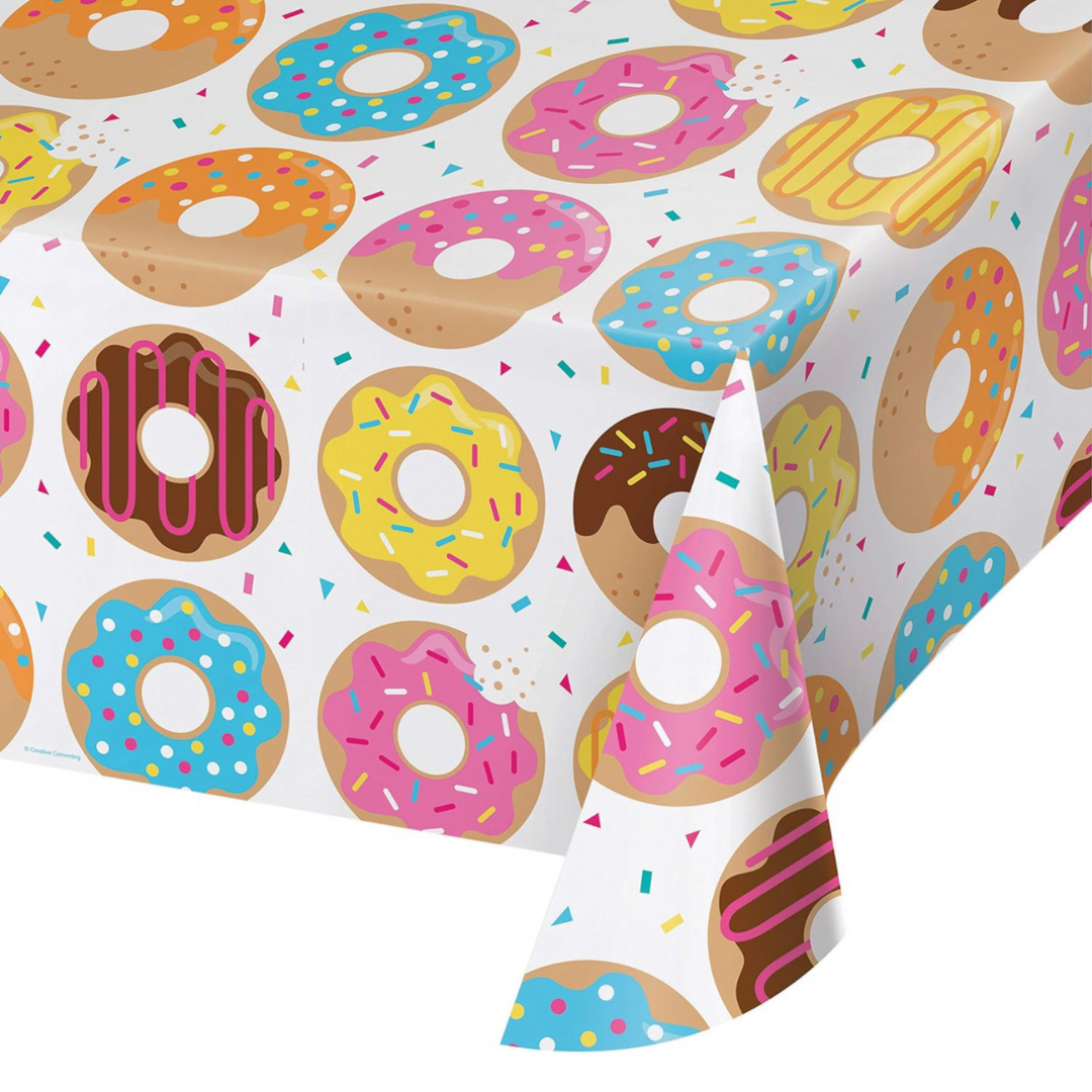 Donut Theme Plastic Table Cover