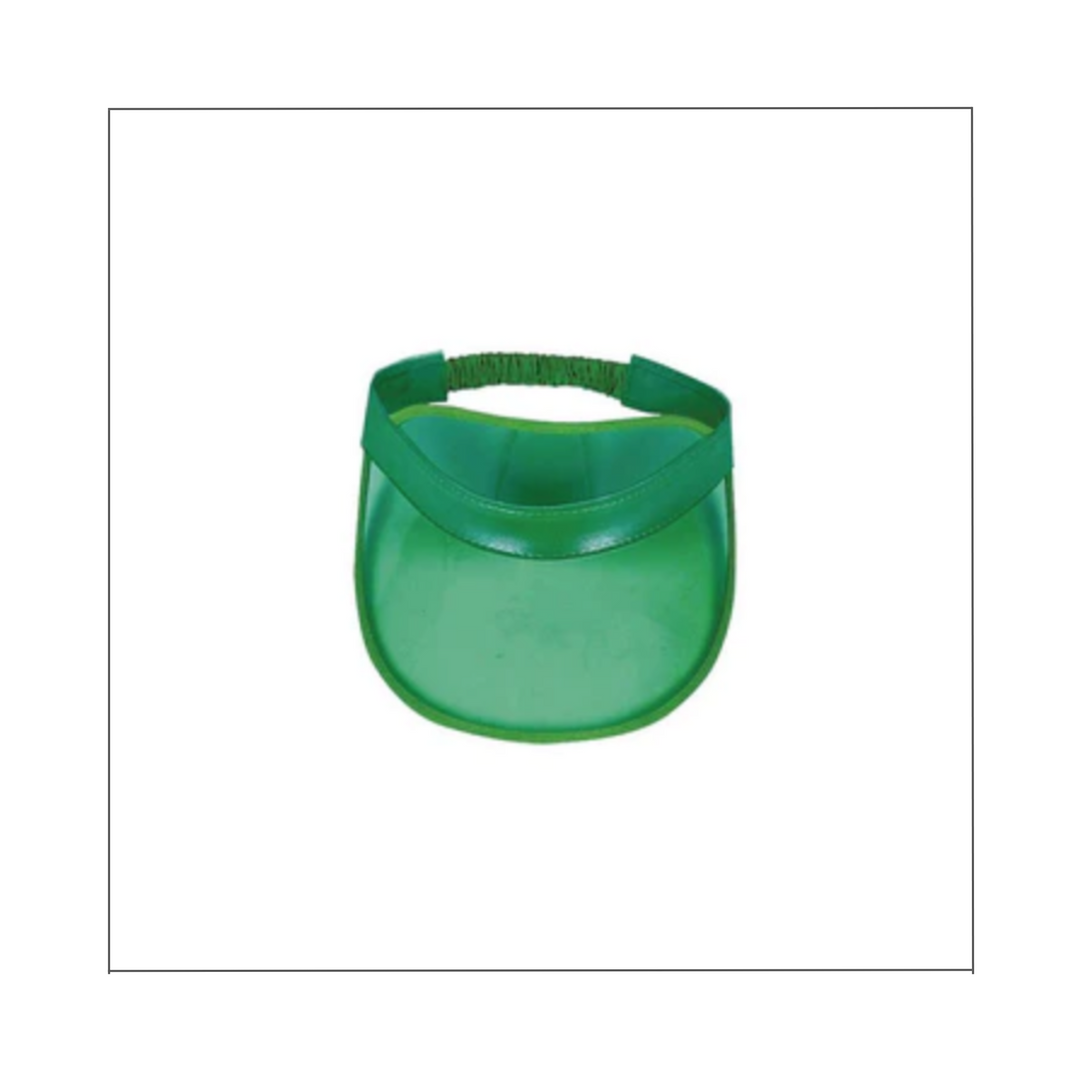 Casino Inspired Transparent Green Plastic Dealer's Visor