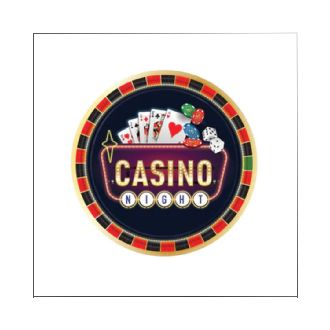 Roll the Dice Casino Dinner Plates, 8ct