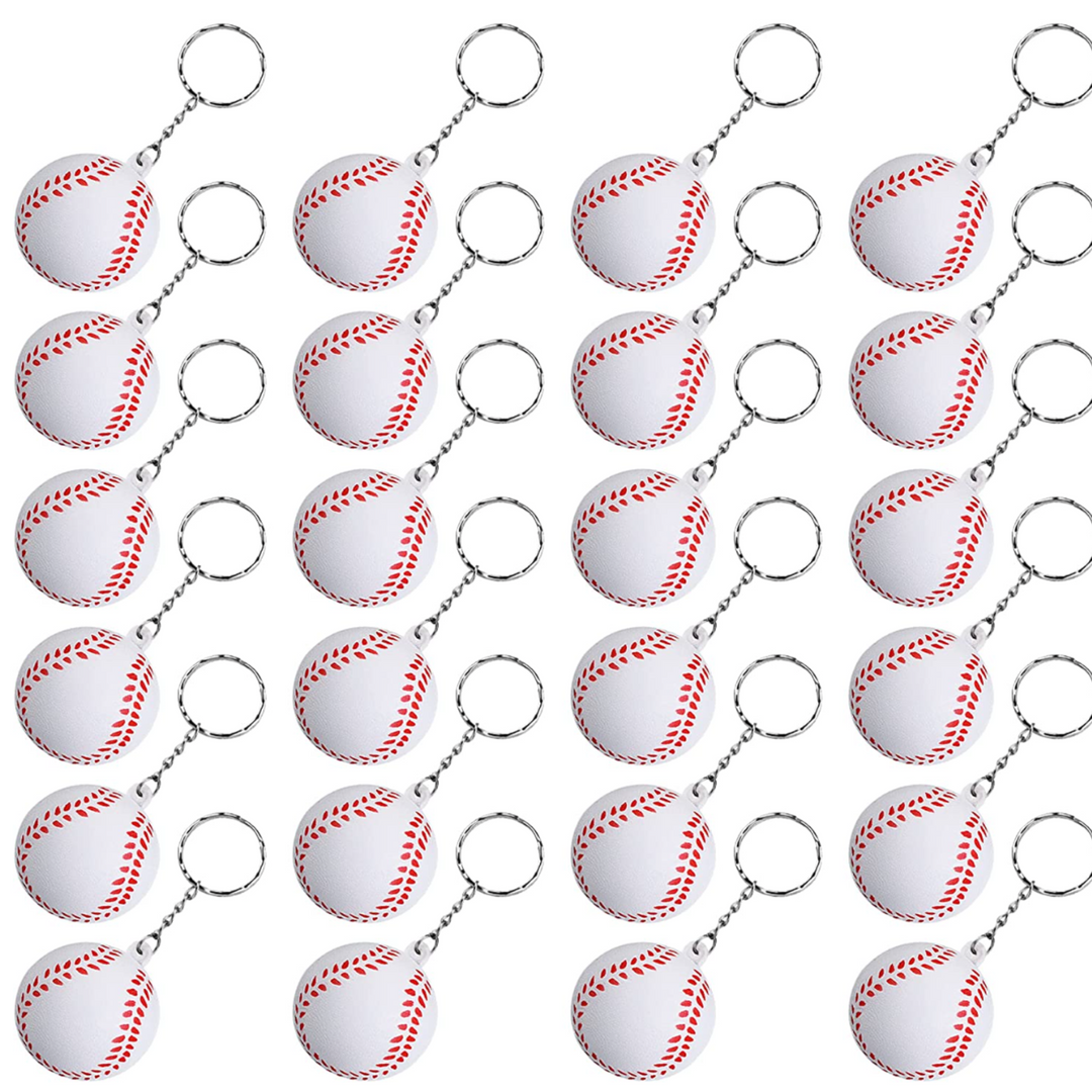 Mini Baseball Key Chains Party Favors 15CT