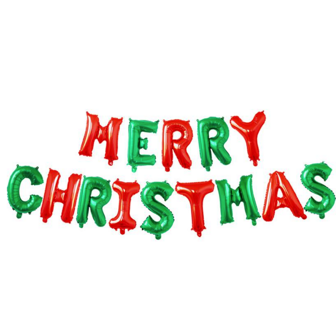 Merry Christmas Foil Christmas Balloons