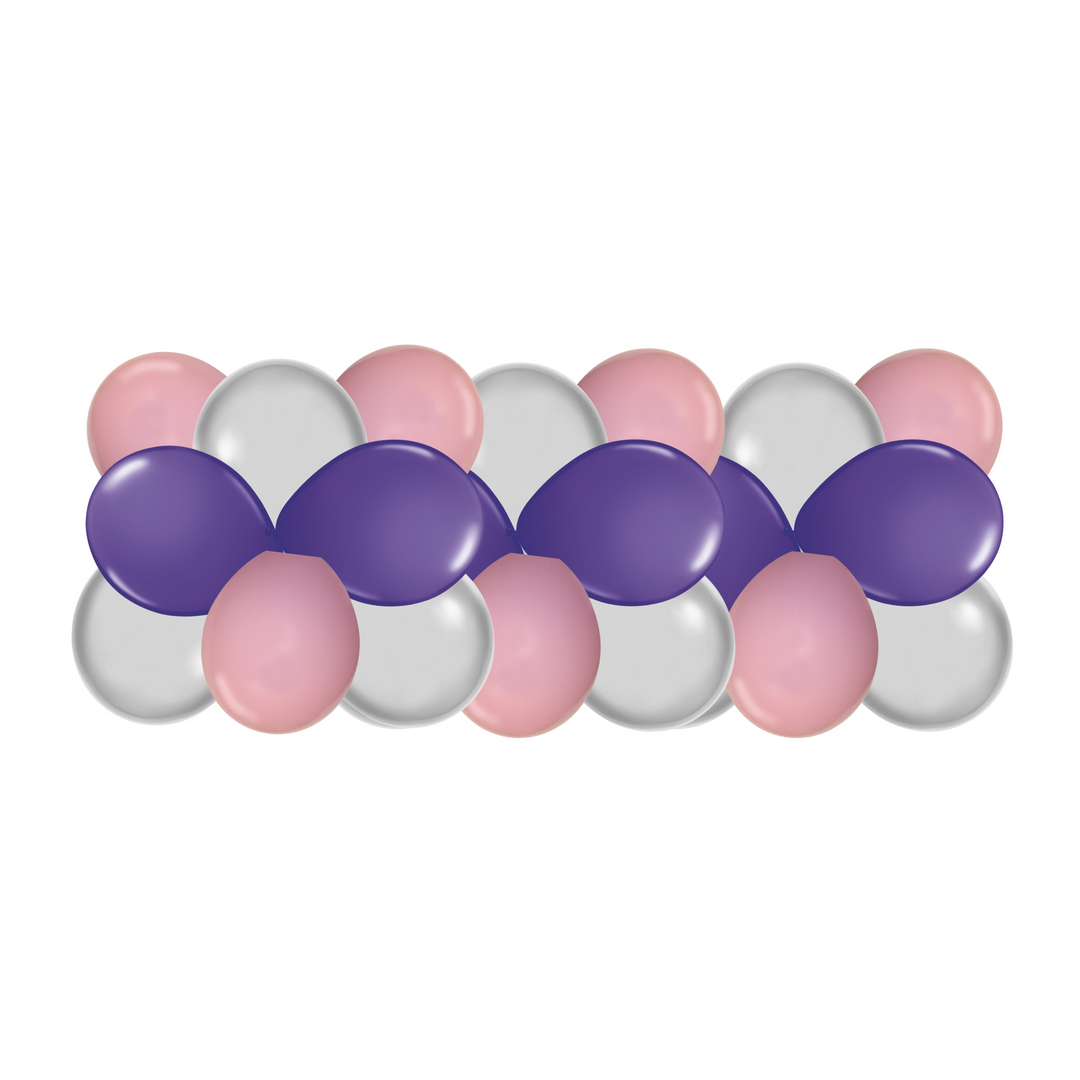 Pink, Silver, and Purple Balloon Garland Kit, 12pc