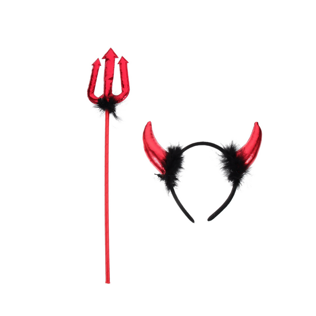Red Devil Headband with Fork