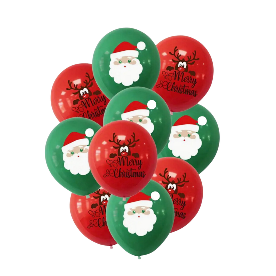 Christmas Party Latex Balloons 10ct