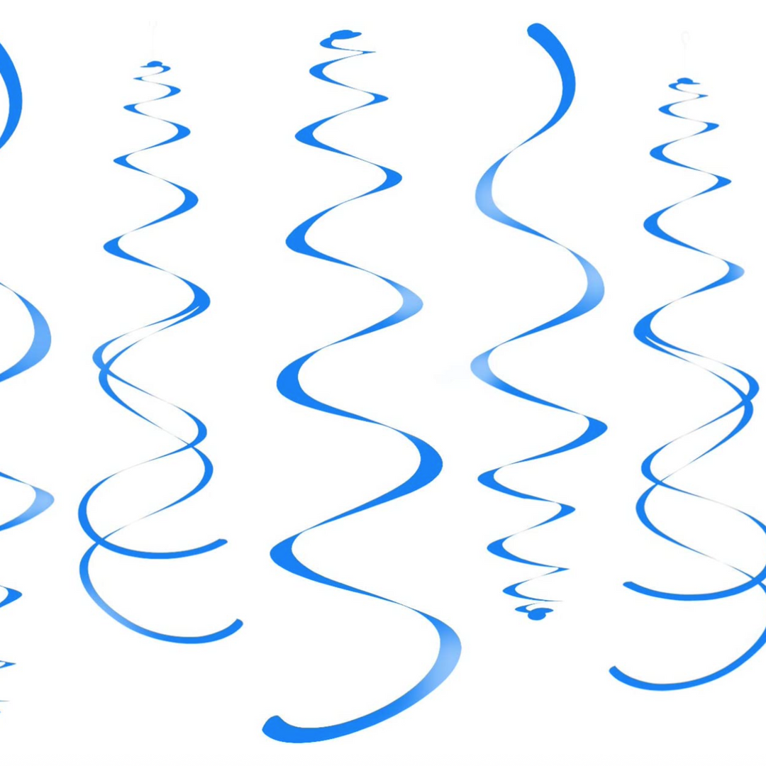 Blue Party Hanging Swirl Decorations for Celling