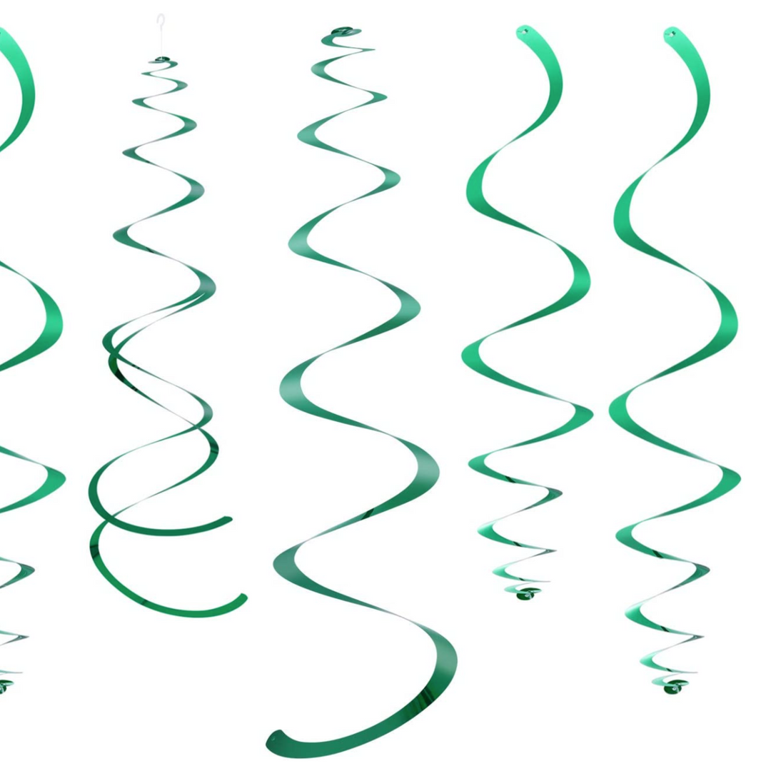 Green Party Hanging Swirl Decorations for Celling