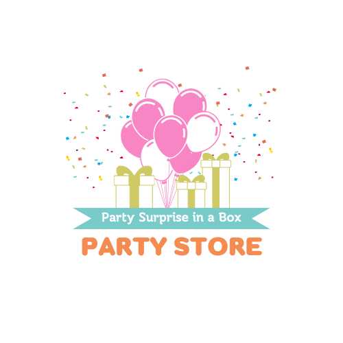 Colorful party supplies, including balloons, streamers, and tableware, displayed on a festive table. party store near me