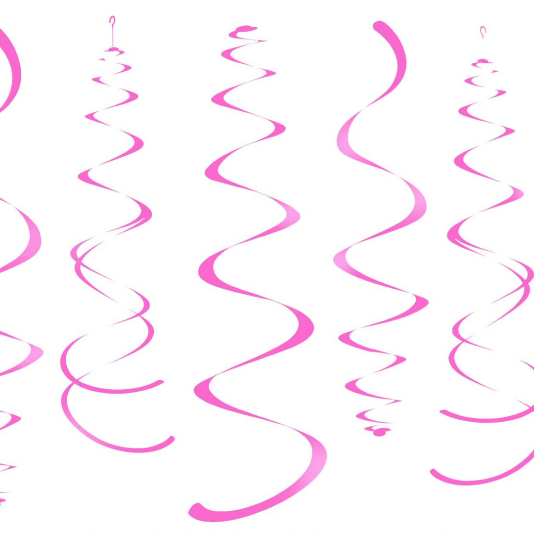 Pink Party Hanging Swirl Decorations for Celling