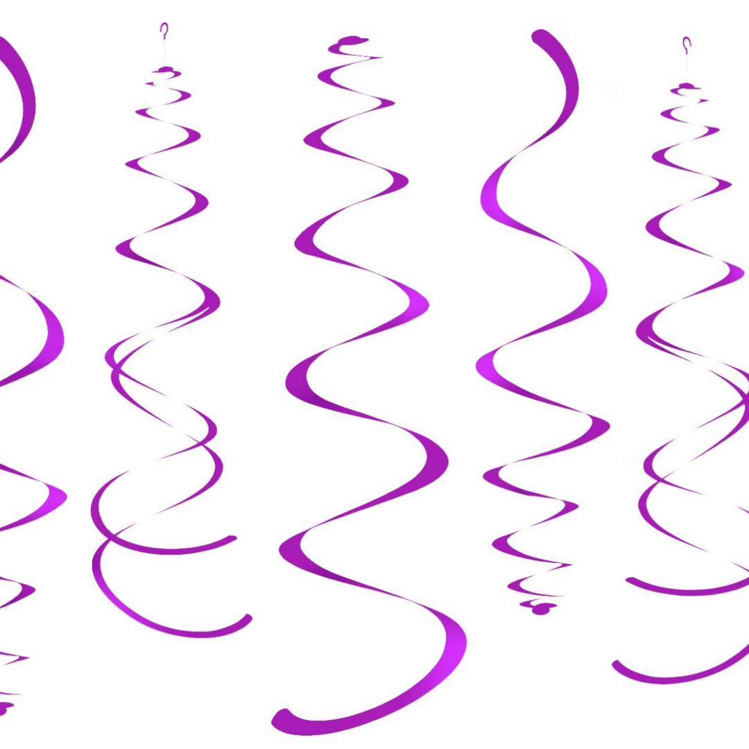 Purple Party Hanging Swirl Decorations for Celling