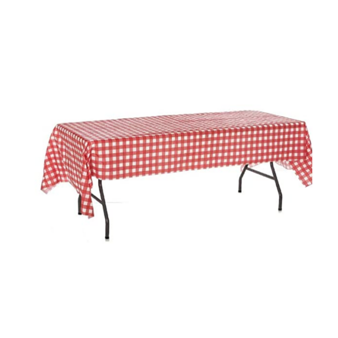 Red Gingham Rectangle Table Cover, 1ct