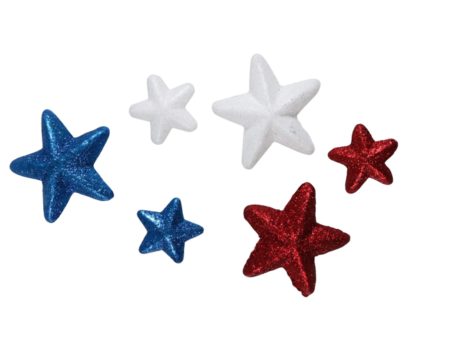Patriotic Foam Glitter Stars Scatters