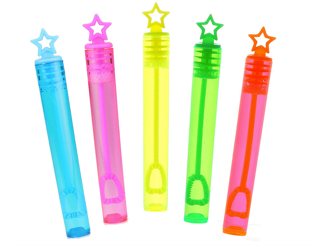 Neon Star Bubble Wands Party Favors - 10 ct