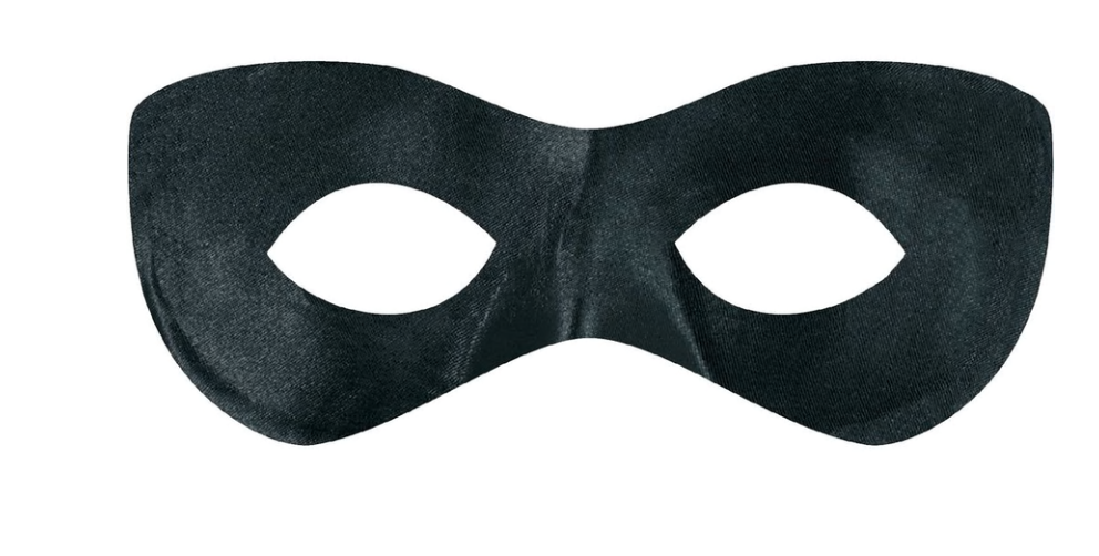 Black Basic Half Superhero Mask 1Pcs