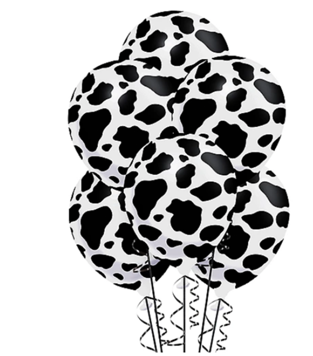 Cow Latex Balloons 24 Count
