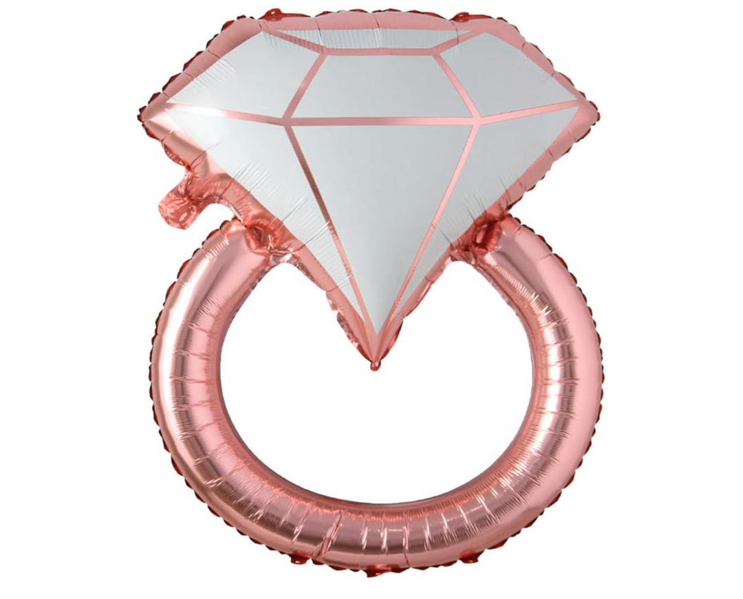 Rose Gold Balloons Ring Shaped Foil Balloon, Balloons for Bachelorette Party Decorations