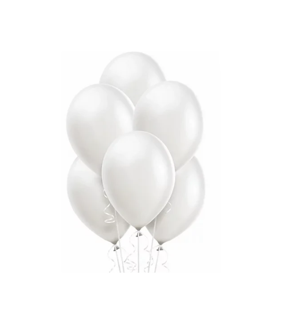 White Latex Balloons 100ct