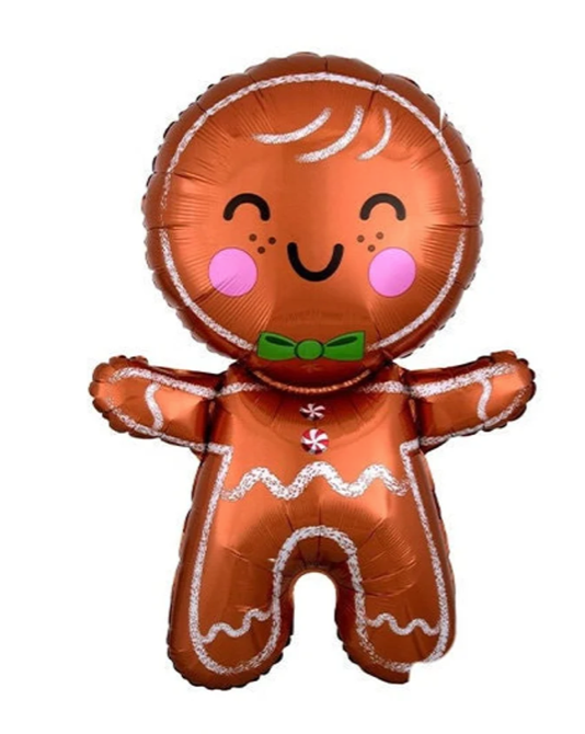 Gingerbread Man Christmas Party Decoration Foil Balloon