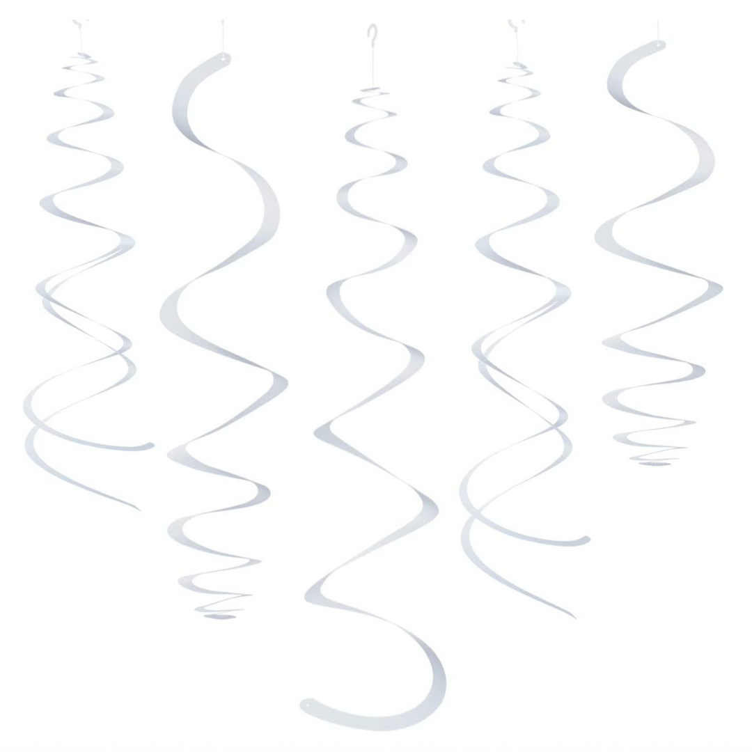 Silver Party Hanging Swirl Decorations for Celling