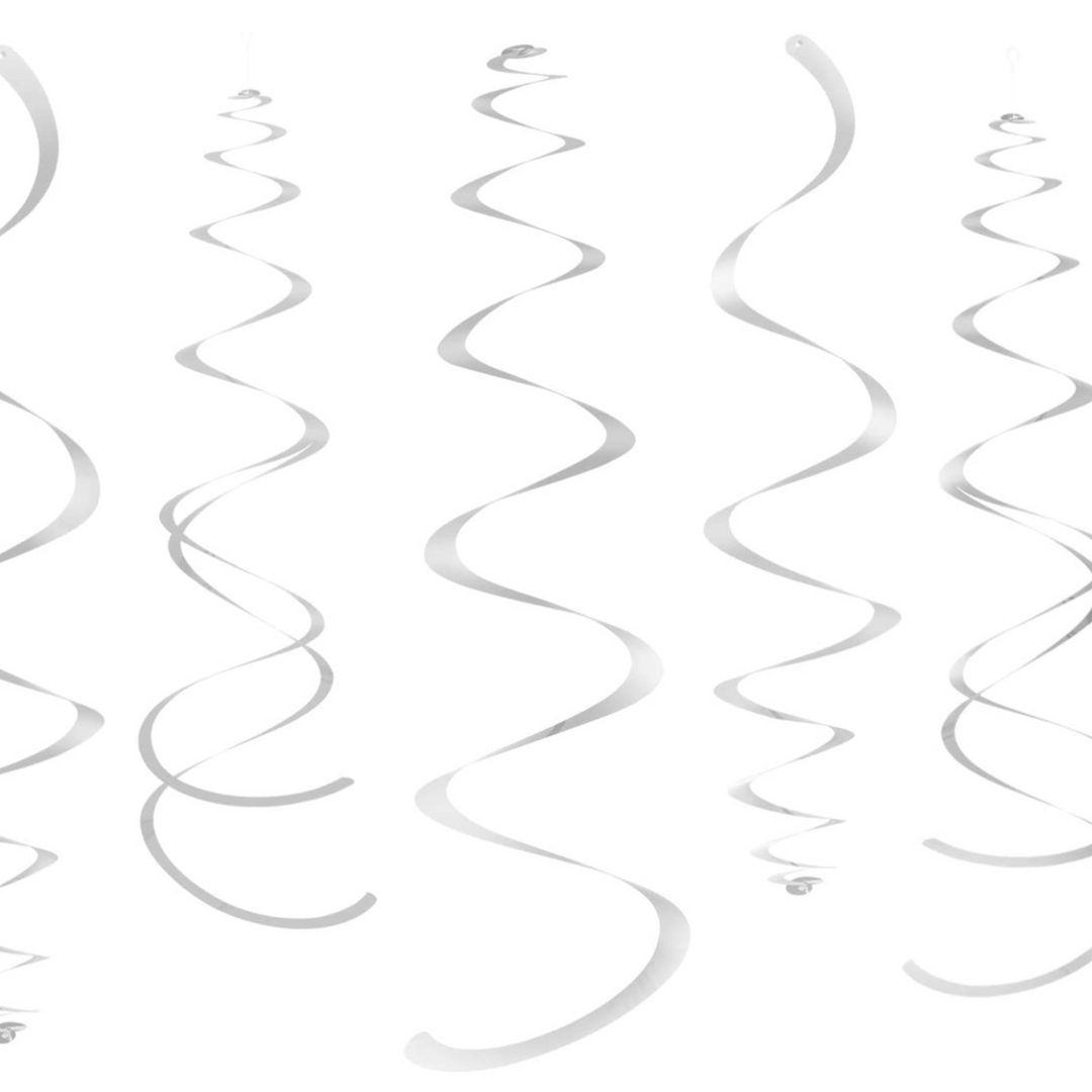 White Party Hanging Swirl Decorations for Celling