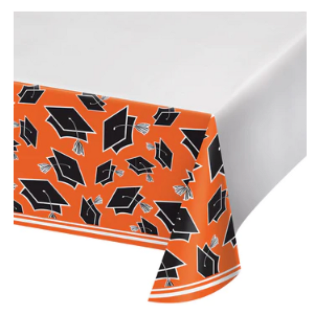 Orange Graduation Table Cover- 1 Count