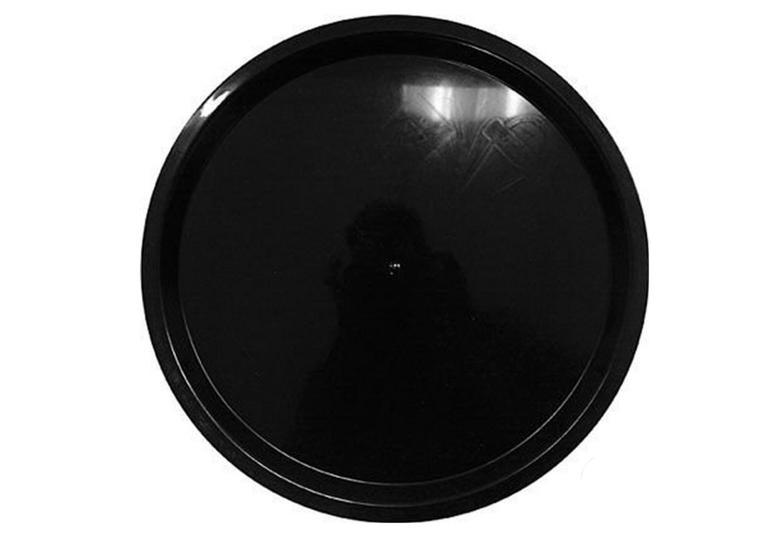 Black Disposable Plastic Platter, 1ct