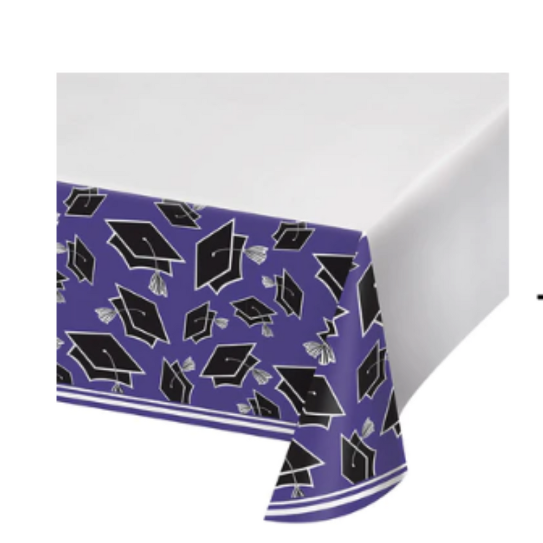 Purple Graduation Table Cover- 1 Count