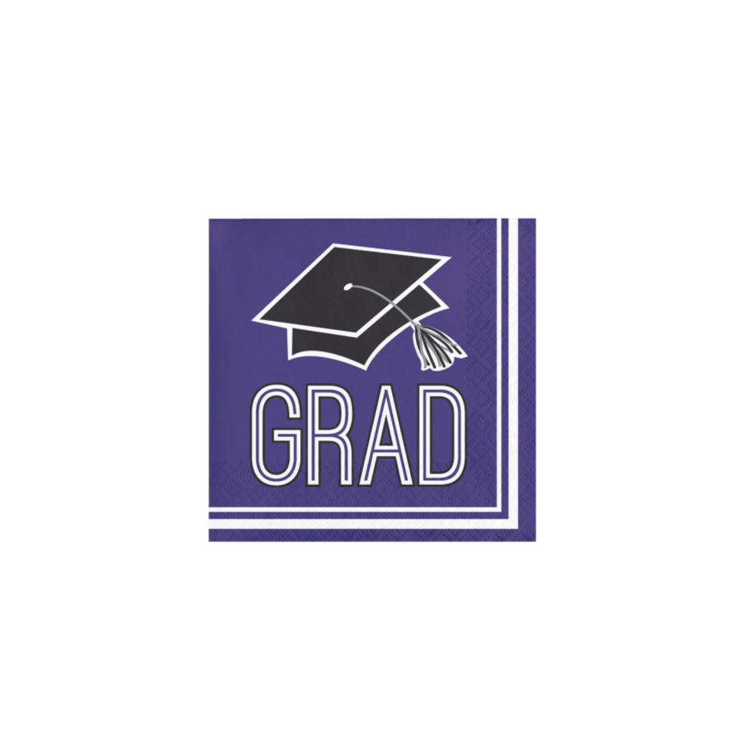 Purple Graduation Dessert Napkins