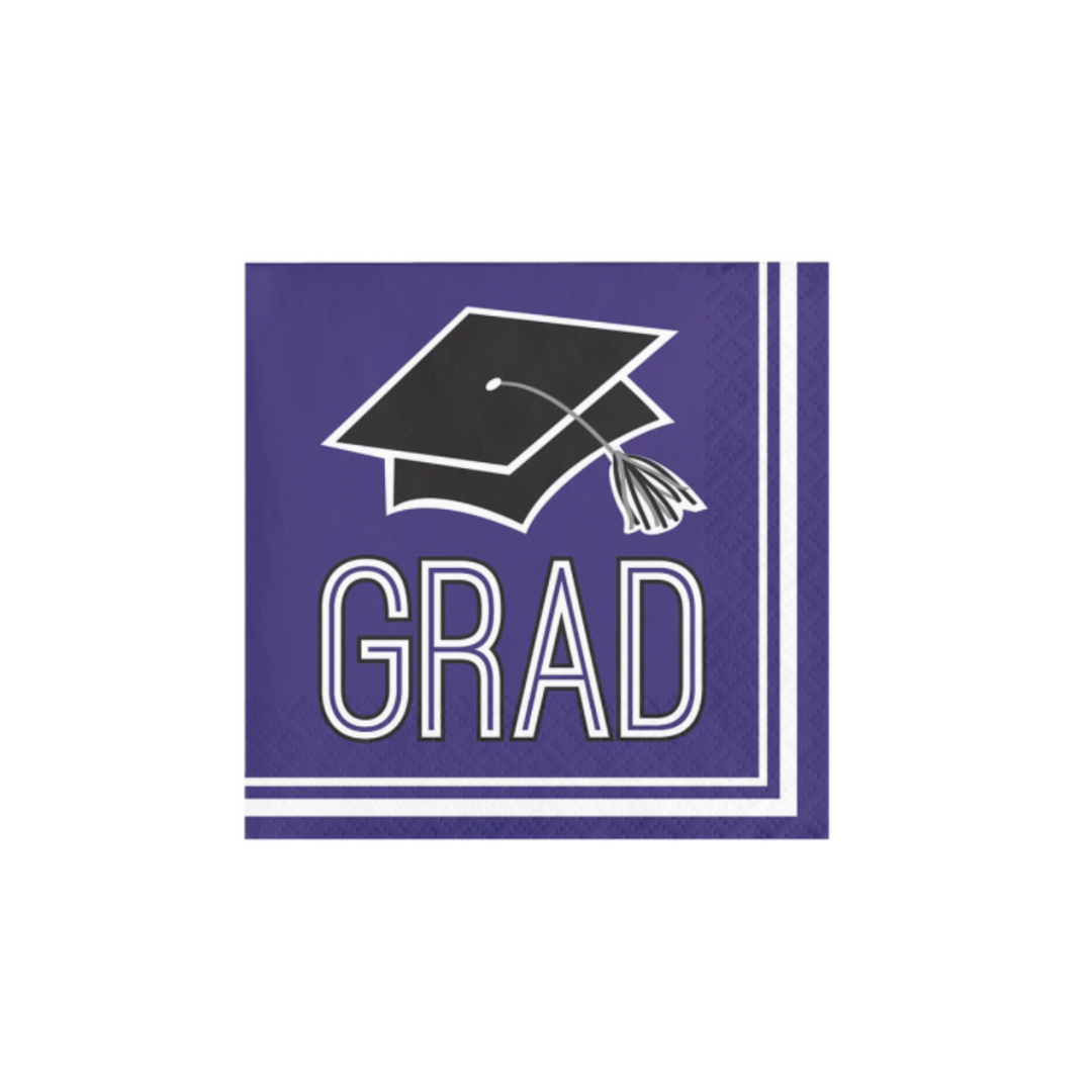Purple Graduation Lunch Napkins