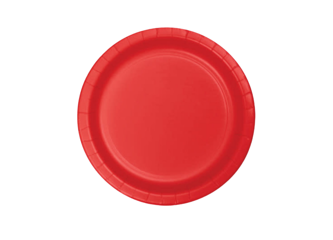 Red Banquet Dinner Paper Plates