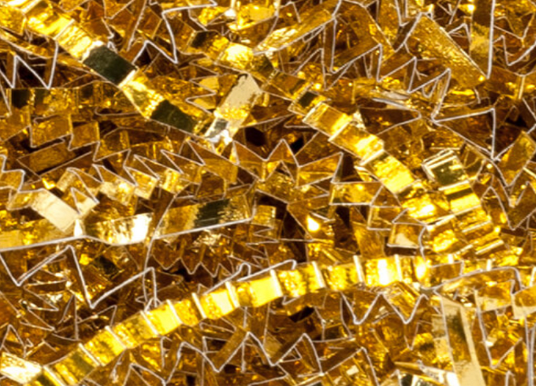 Crinkle Metallic Gold Shredded Paper