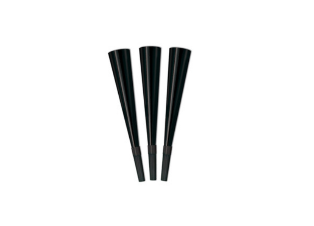 Black New Years Horns - 10 Pc