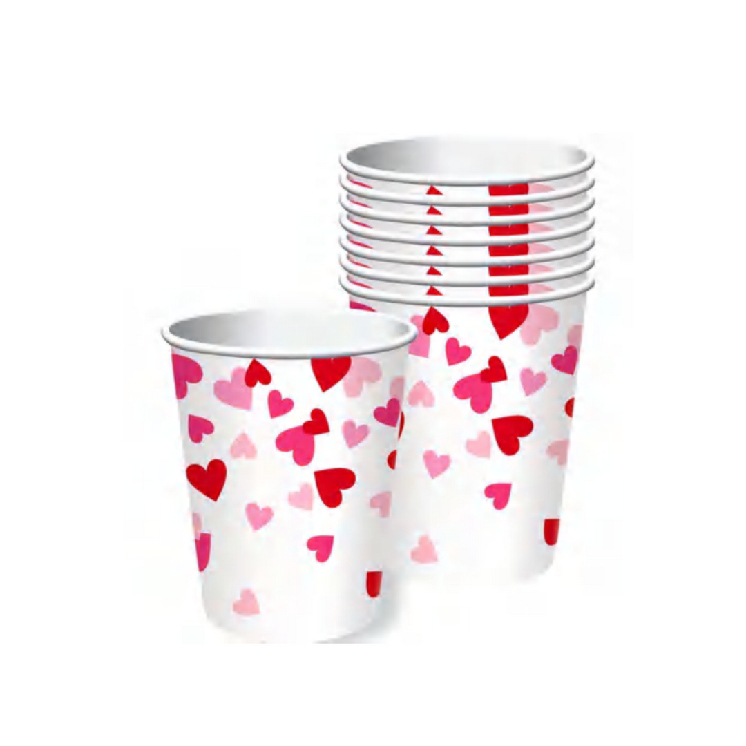 Lovely Hearts Paper Cups - 8ct