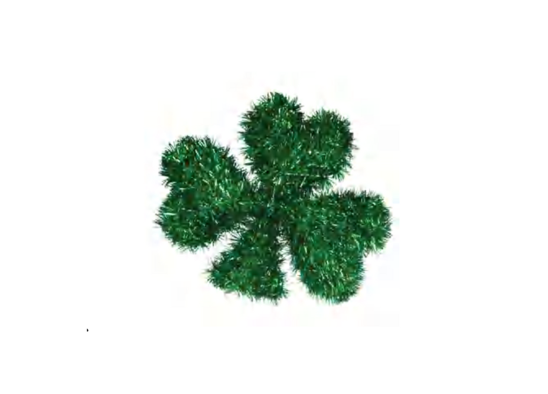 Mini Green Shamrock Tinsel
