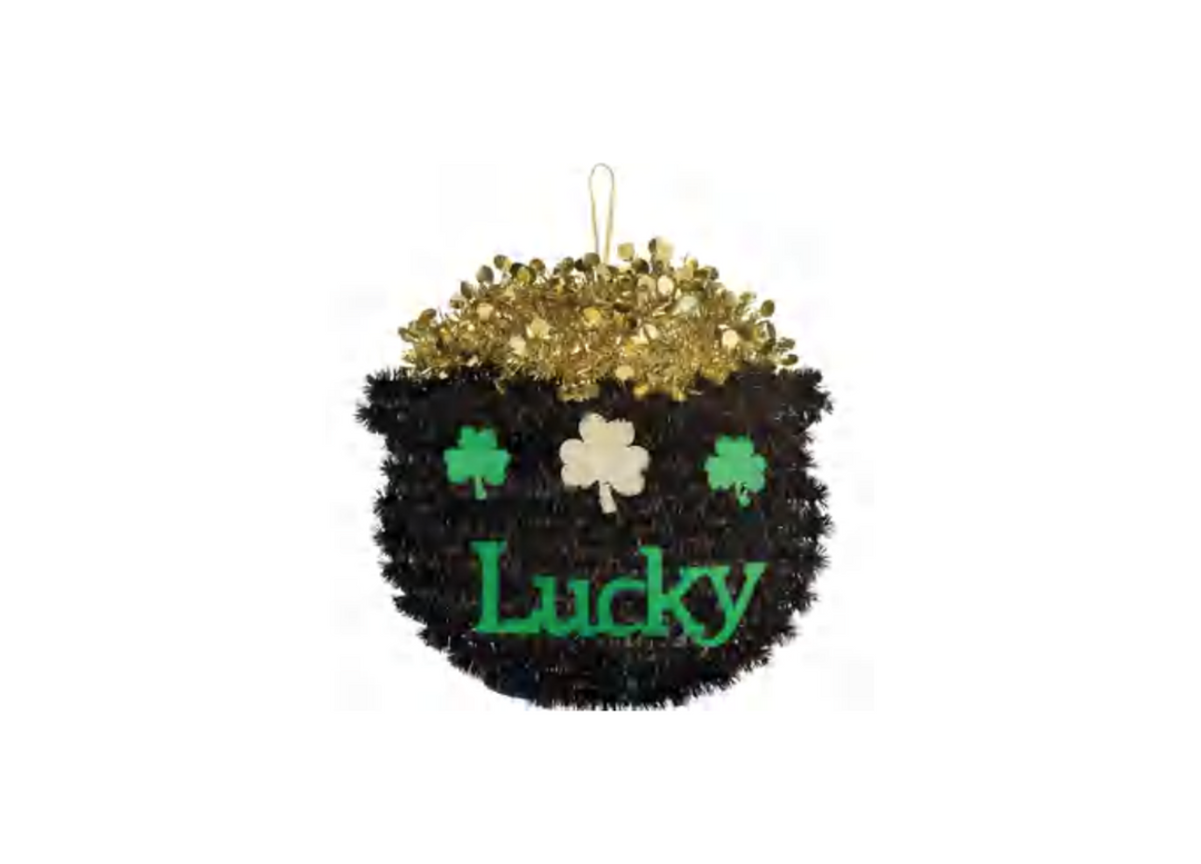 Shiny Tinsel Pot of Gold, 1ct