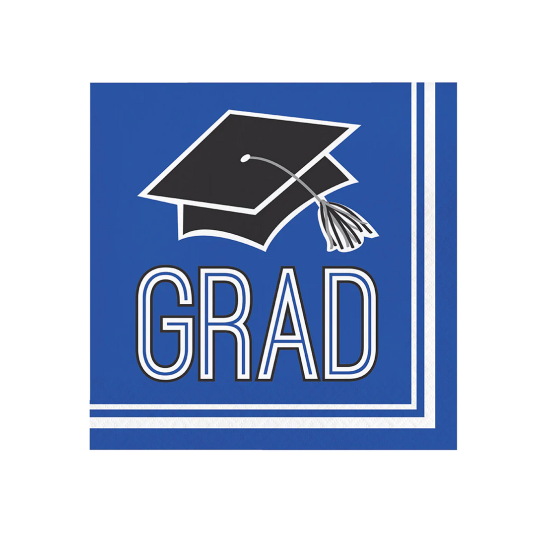 Blue Graduation Lunch Napkins , 72 CT