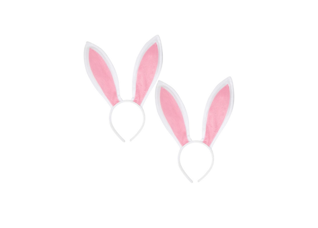 2 Piece- White and Pink Easter Bunny Headband