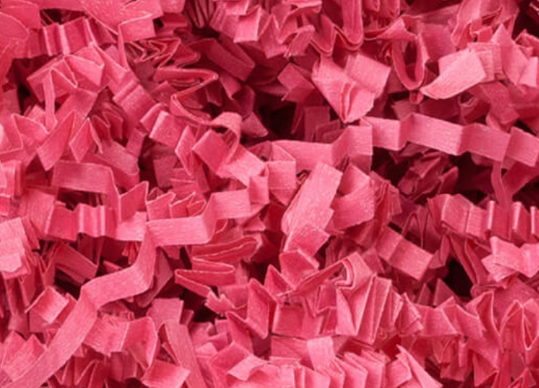Crinkle Bright Pink Shredded Paper