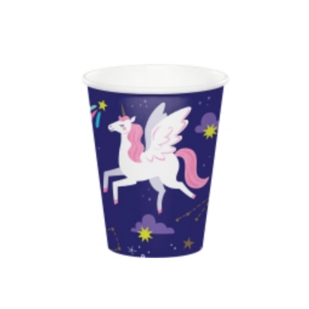 Unicorn Birthday Galaxy Hot and Cold Paper Cups