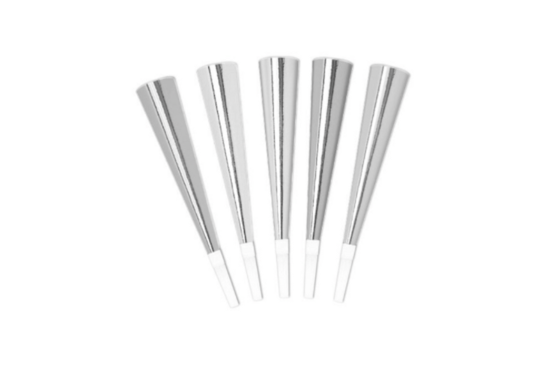 Silver New Years Horns - 20 Pc
