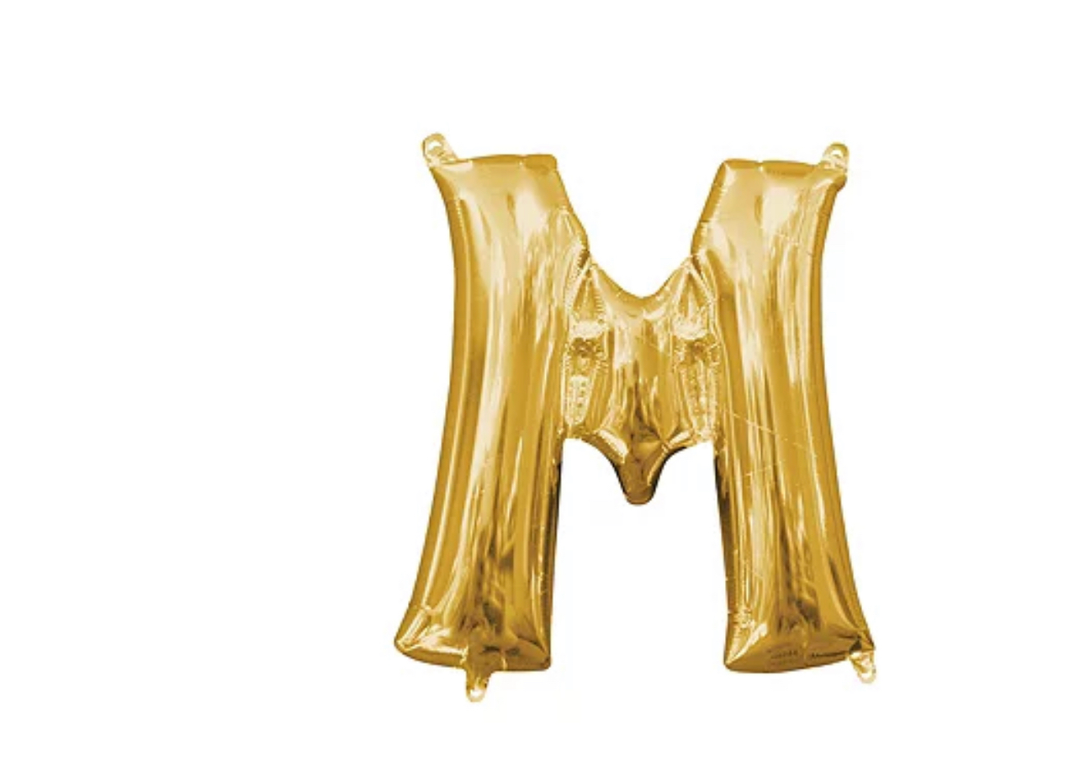 13 inch Gold Air filled Letter Balloon (M)