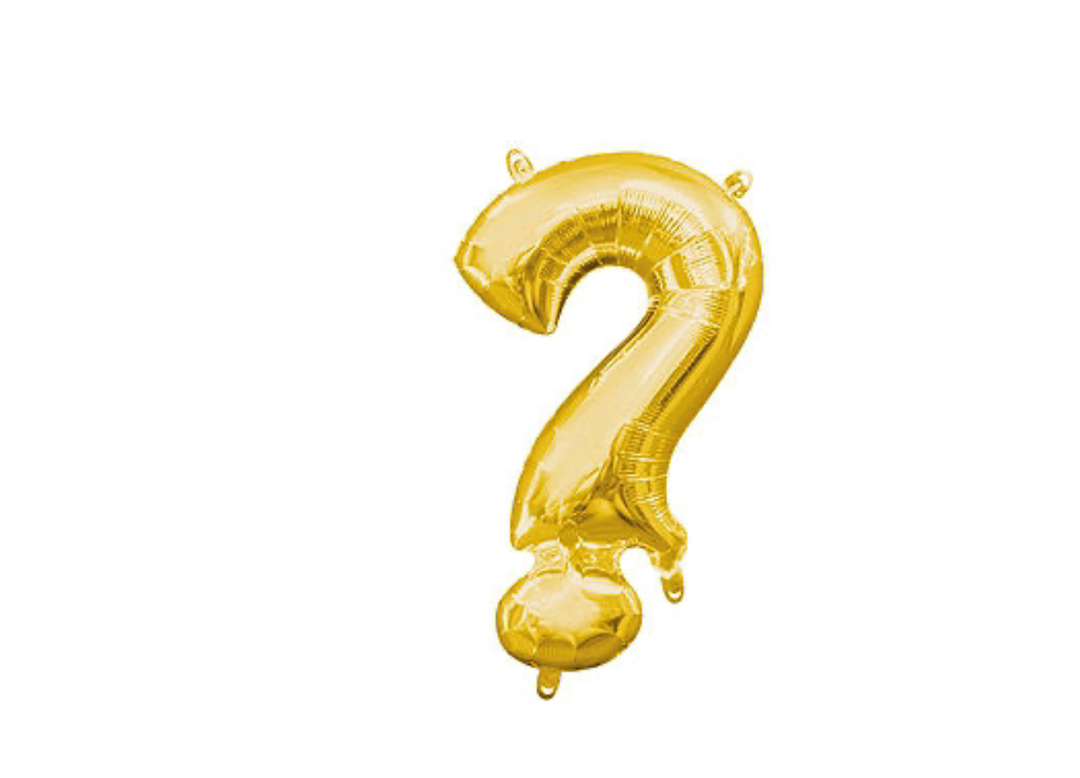 13 inch Gold Air filled Symbol Balloon (?)