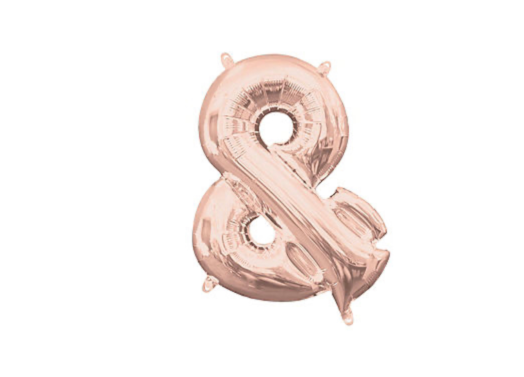 13 inch Rose Gold Air filled Balloon (&)