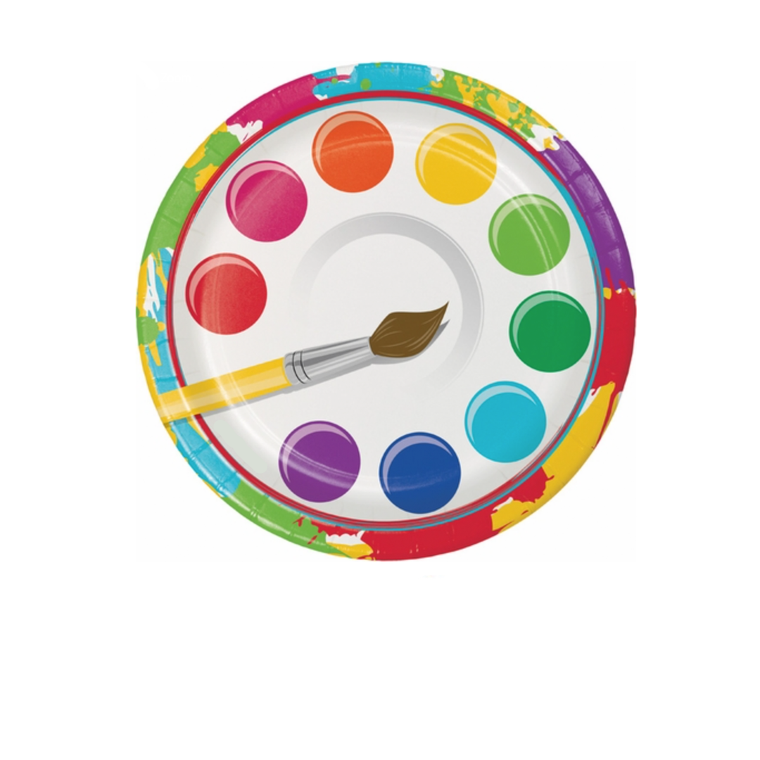 Art Pallate Dessert Plates, 8ct