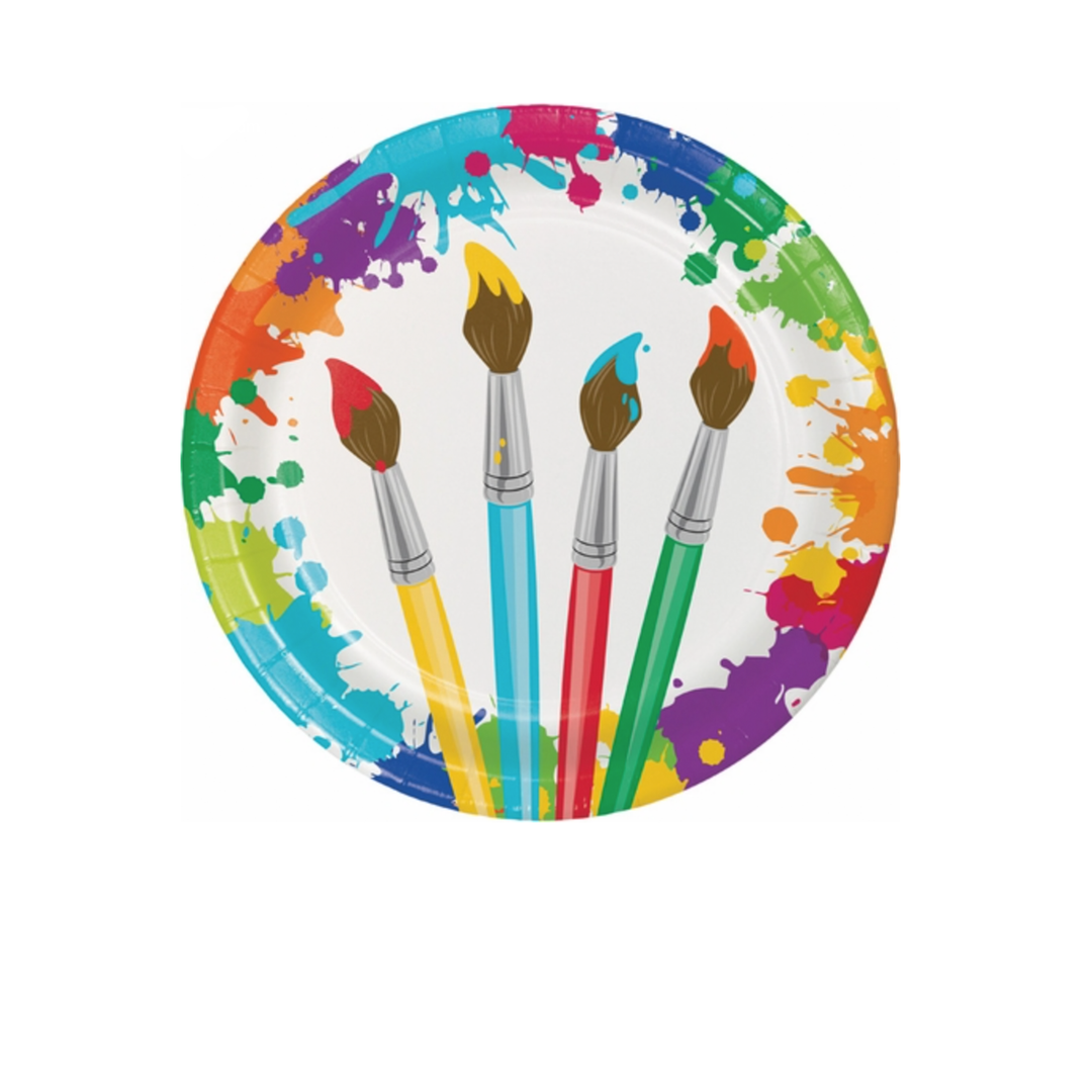 9in Art Lunch Plates, 8ct