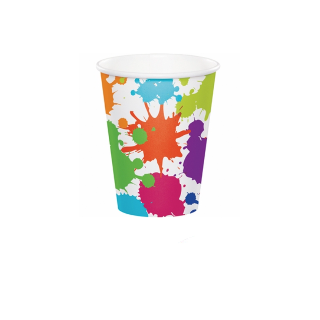 Art Theme Paper Cups, 9oz, 8ct