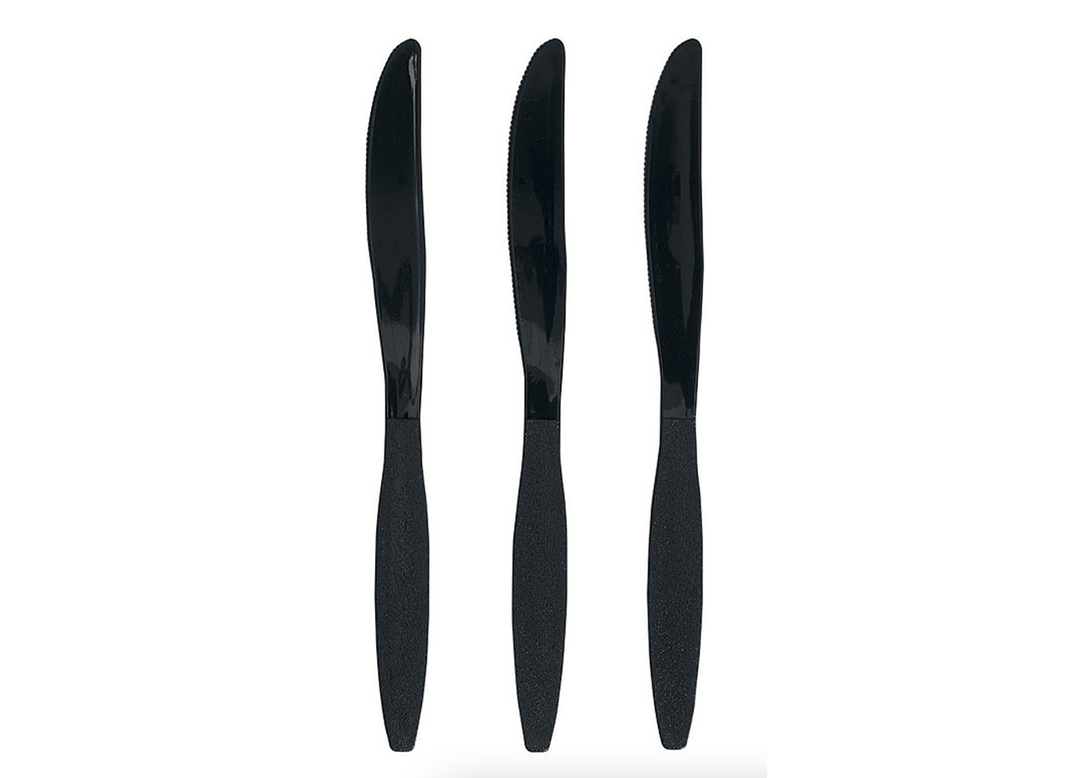Black Heavy - Duty Plastic Knives
