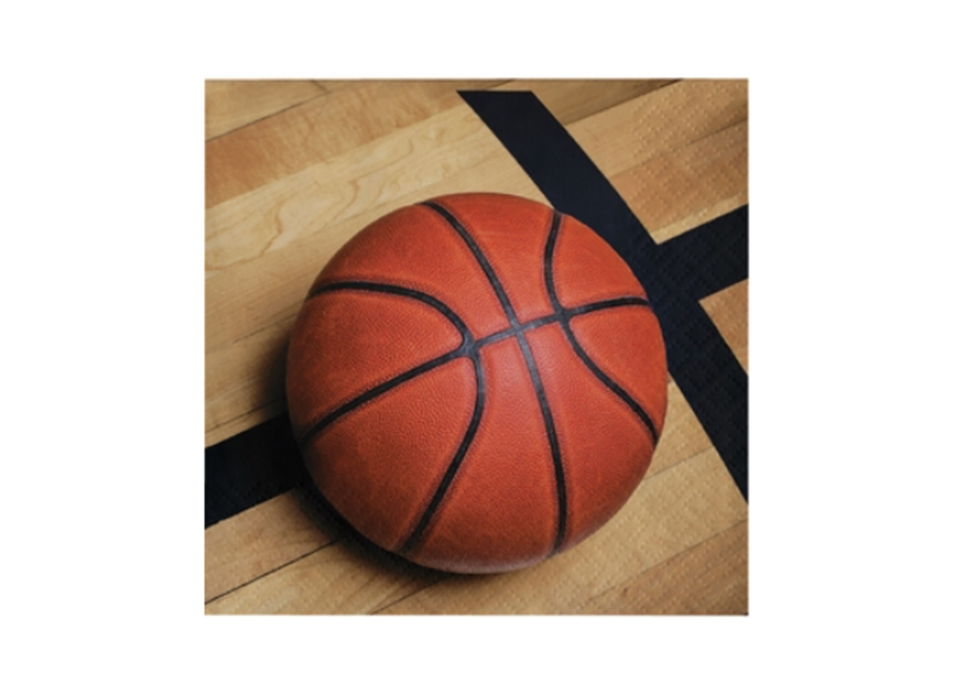 Basketball Lunch Napkins, 6.5in, 16ct