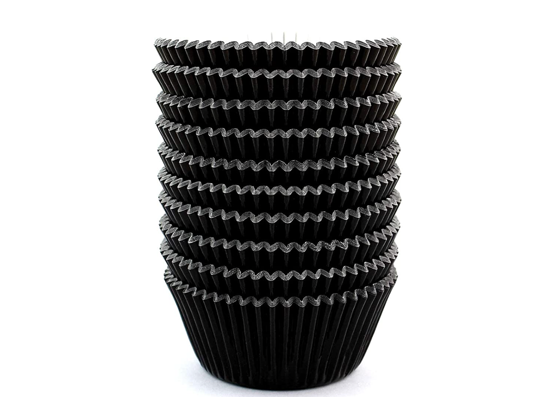 Metallic Black Disposable Paper Cupcake Liners