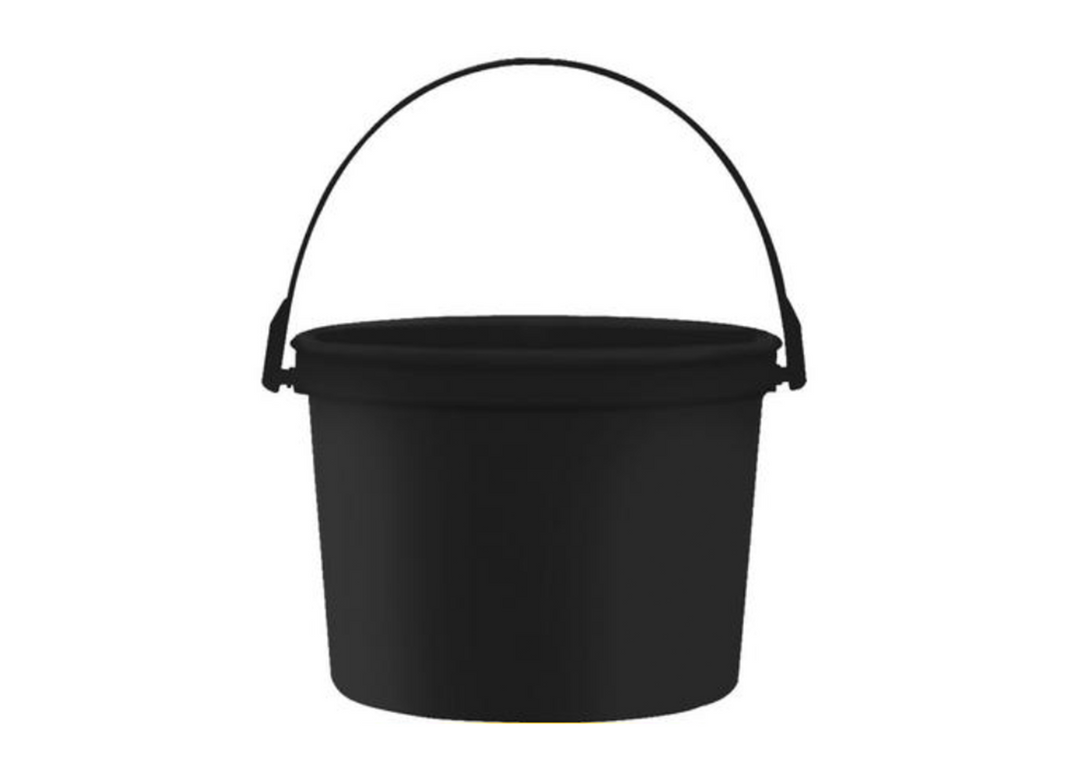Black Plastic Favor Bucket, 1ct