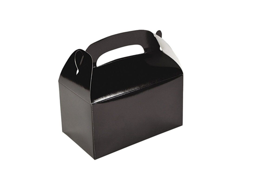 Small Black Gable Gift Boxes, 8ct